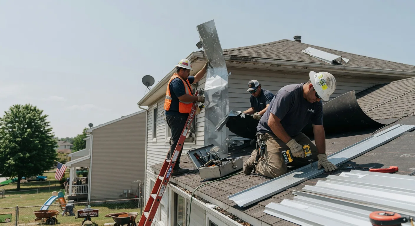 Storm Damage Metal Roof Repair in West Millgrove, OH